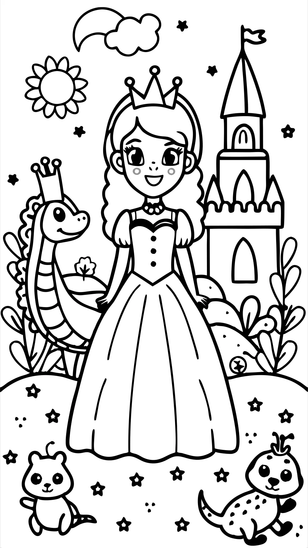 coloriages de princesse gratuite pour les enfants